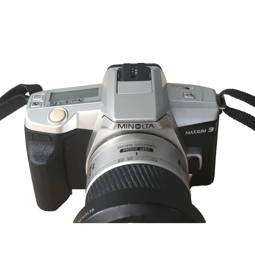 Minolta Maxxum‎ 3 SLR Film Camera 55mm 28.80 AF 0.4m/1.3ft Standard Prime Lens